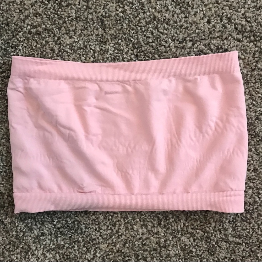 Pink strapless shirt/ bandeau
